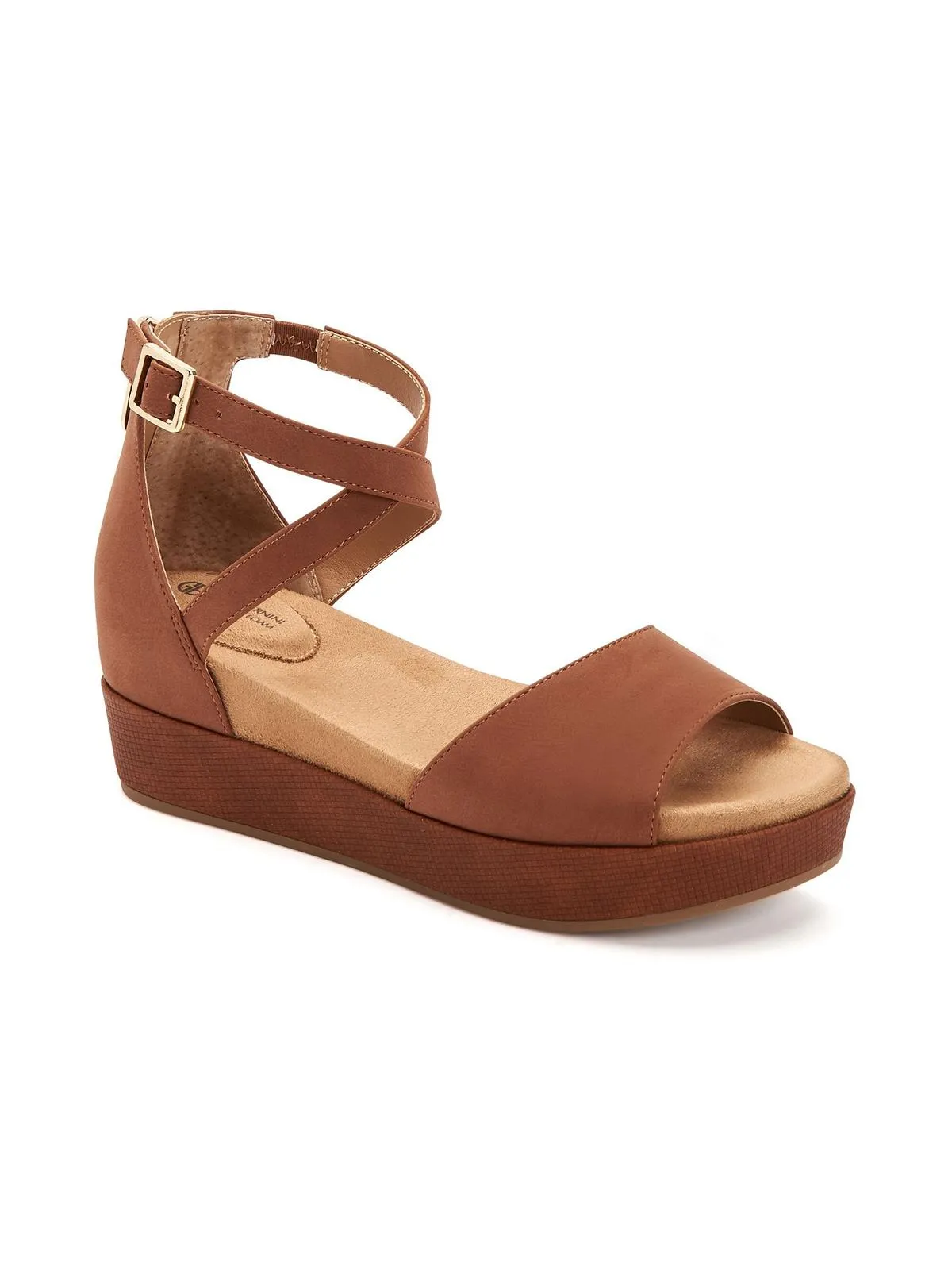 Reformation Ellenaa Womens Memory Foam Ankle Strap Wedge Sandals