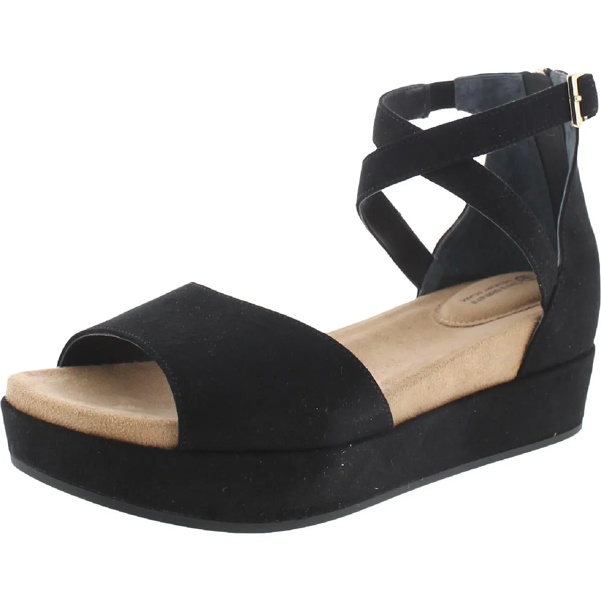 Reformation Ellenaa Womens Memory Foam Ankle Strap Wedge Sandals
