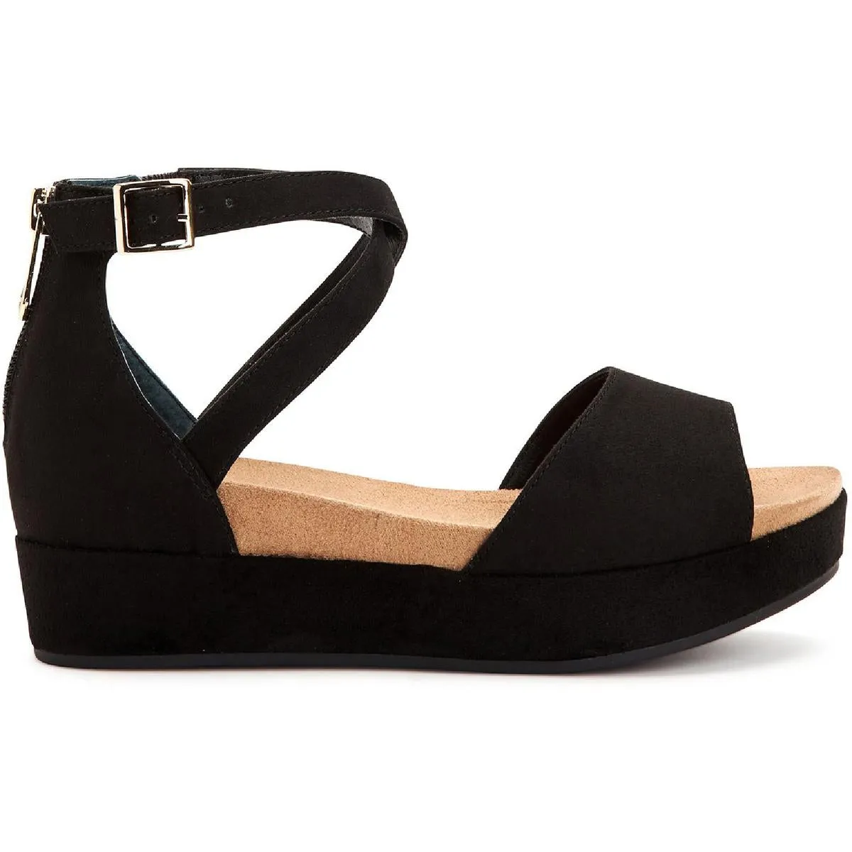 Reformation Ellenaa Womens Memory Foam Ankle Strap Wedge Sandals