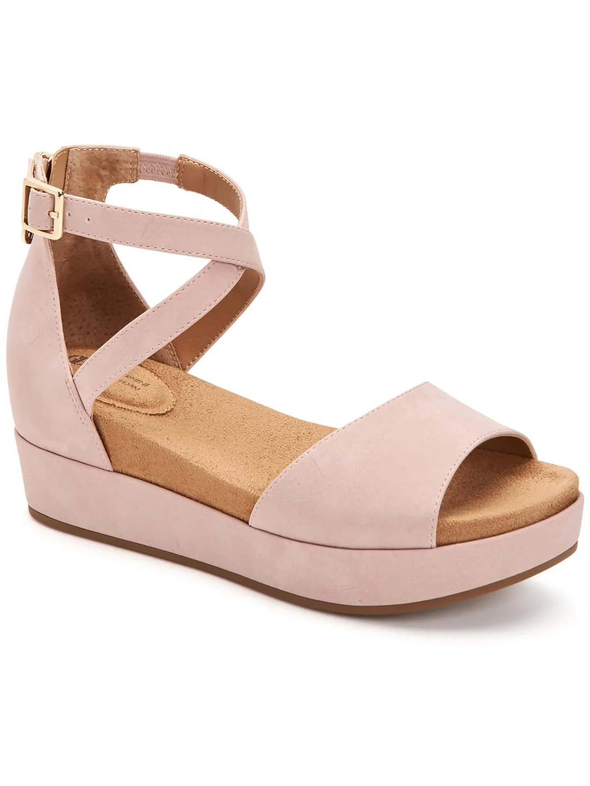 Reformation Ellenaa Womens Memory Foam Ankle Strap Wedge Sandals