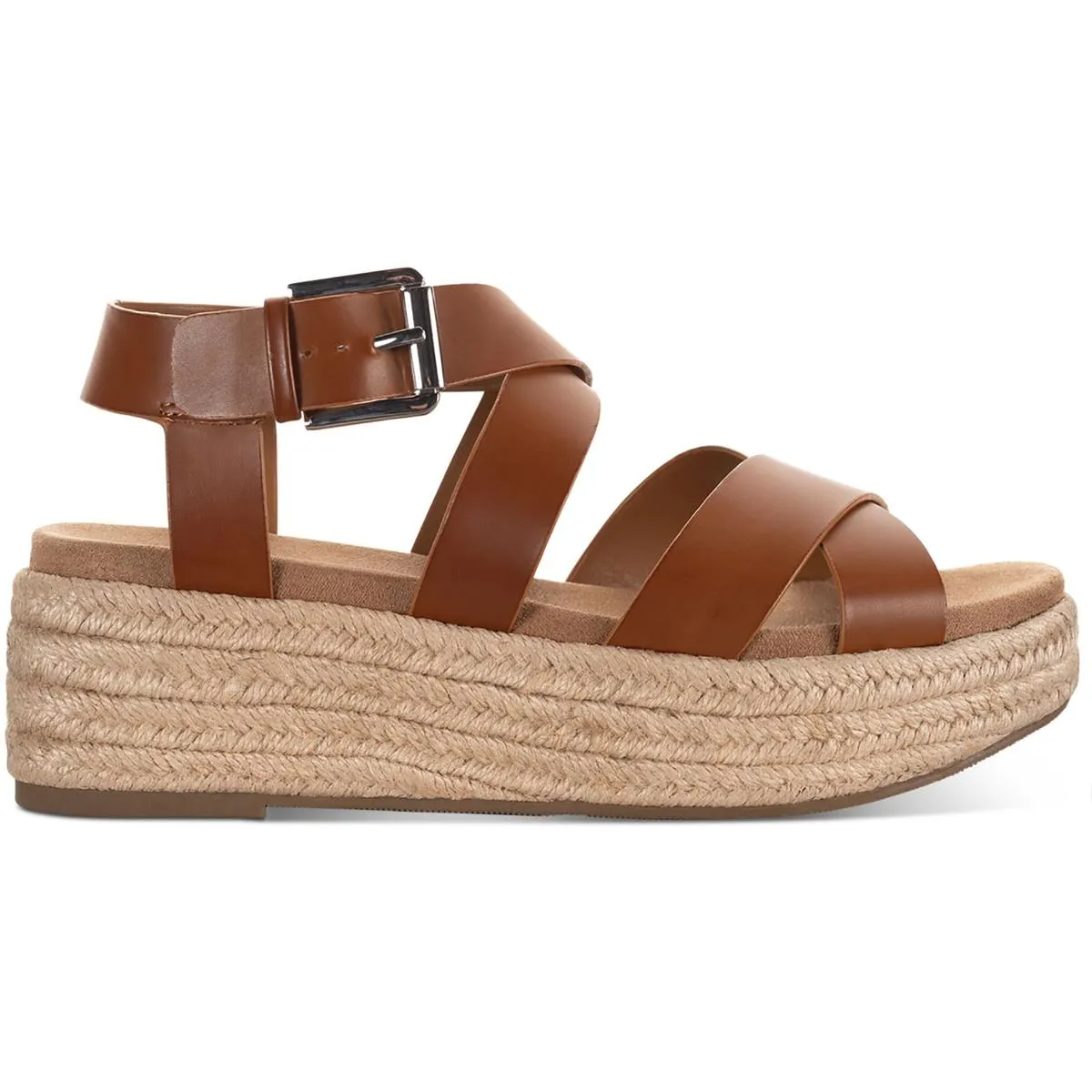 Reformation Emalinee Womens Faux Leather Slingback Wedge Sandals