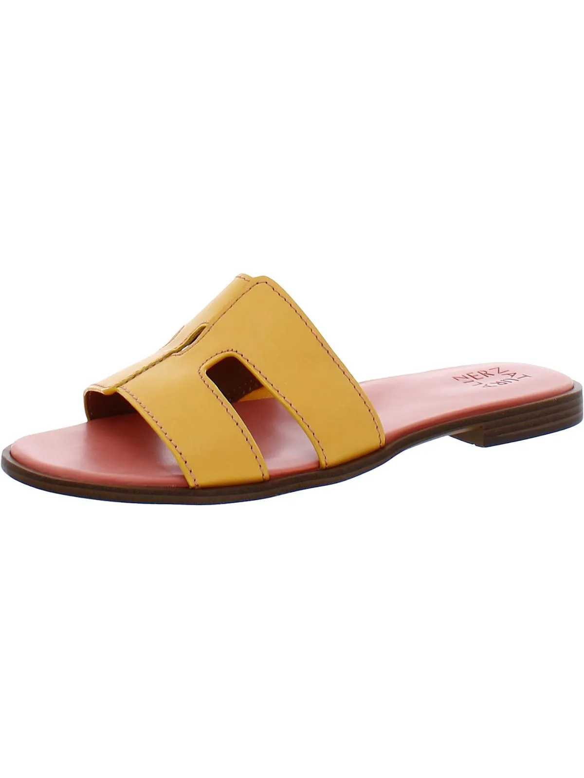 Reformation Fame Womens Leather Slide Sandals