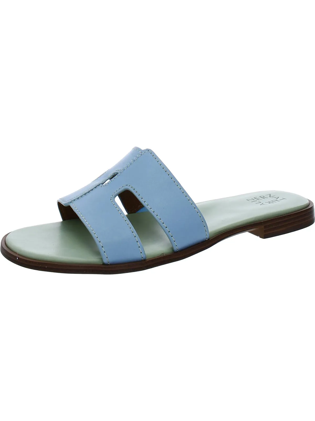 Reformation Fame Womens Leather Slide Sandals
