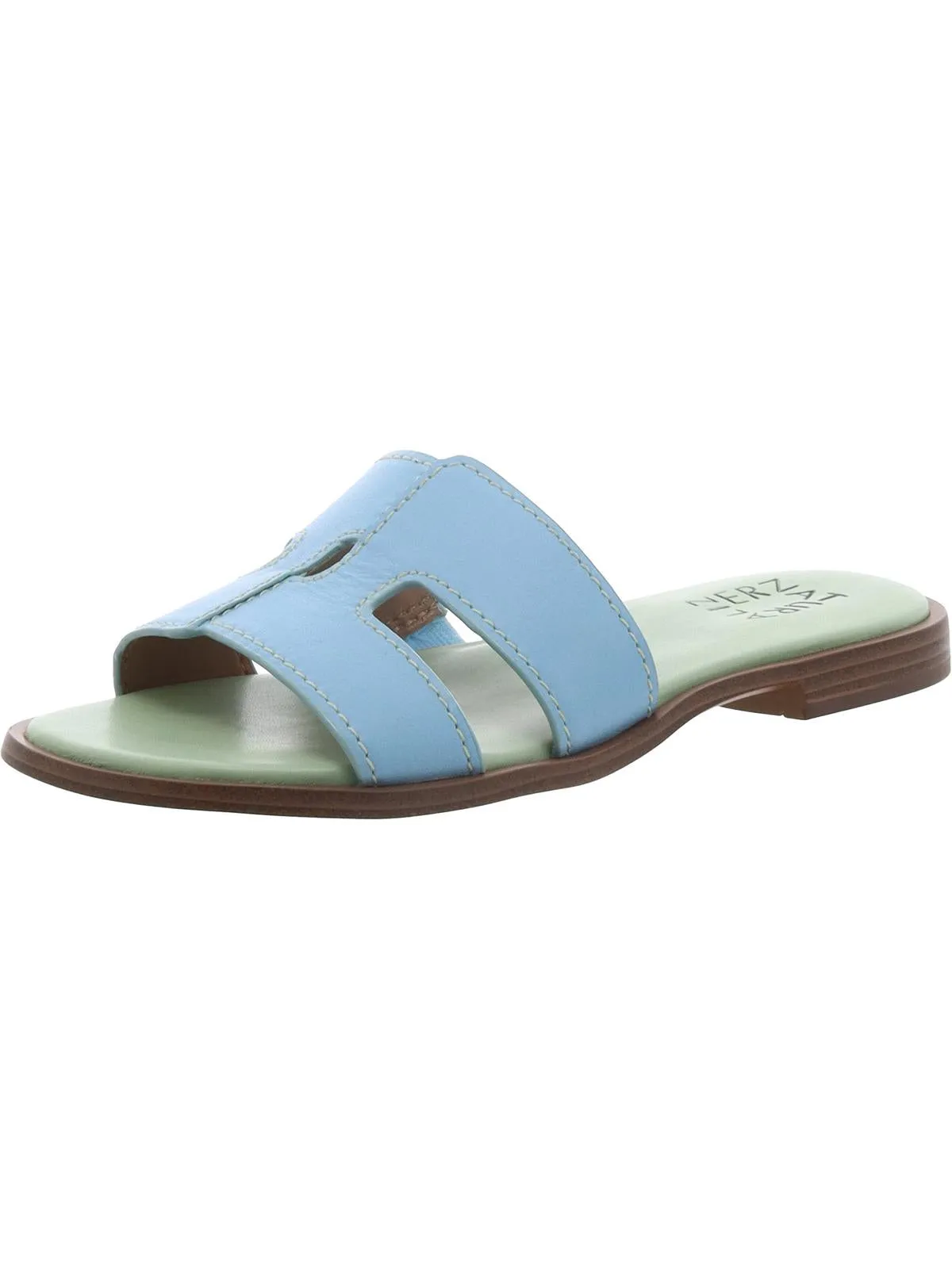 Reformation Fame Womens Leather Slide Sandals
