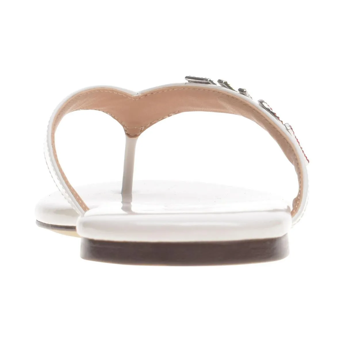 Reformation Fantasia Womens Patent Embellished Flat Sandals