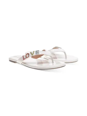 Reformation Fantasia Womens Patent Embellished Flat Sandals