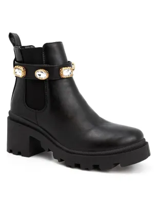 Reformation Favorite  Womens Velcro Rhinestones Booties