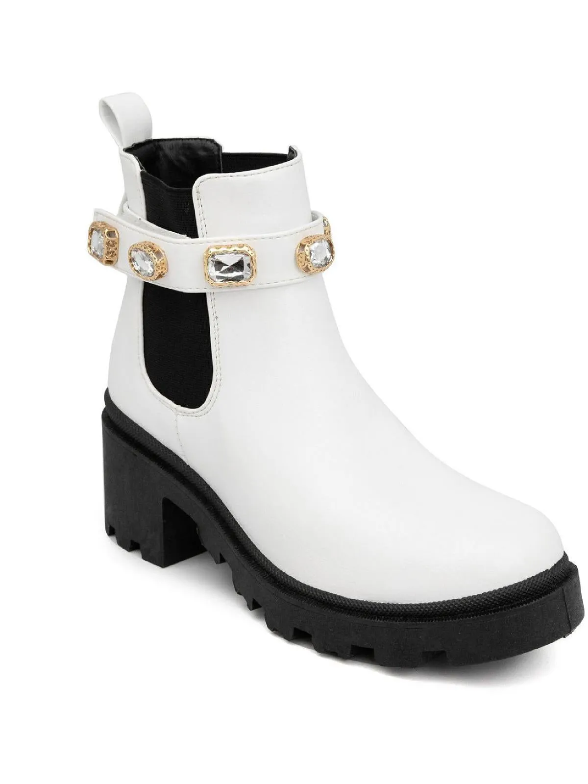 Reformation Favorite  Womens Velcro Rhinestones Booties