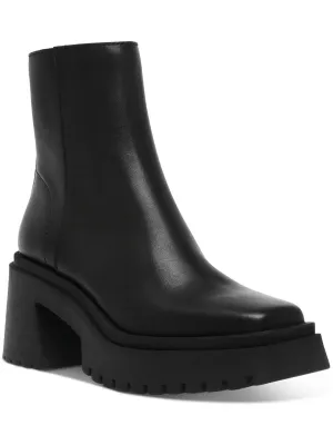 Reformation Fella Womens Leather Lug Sole Ankle Boots