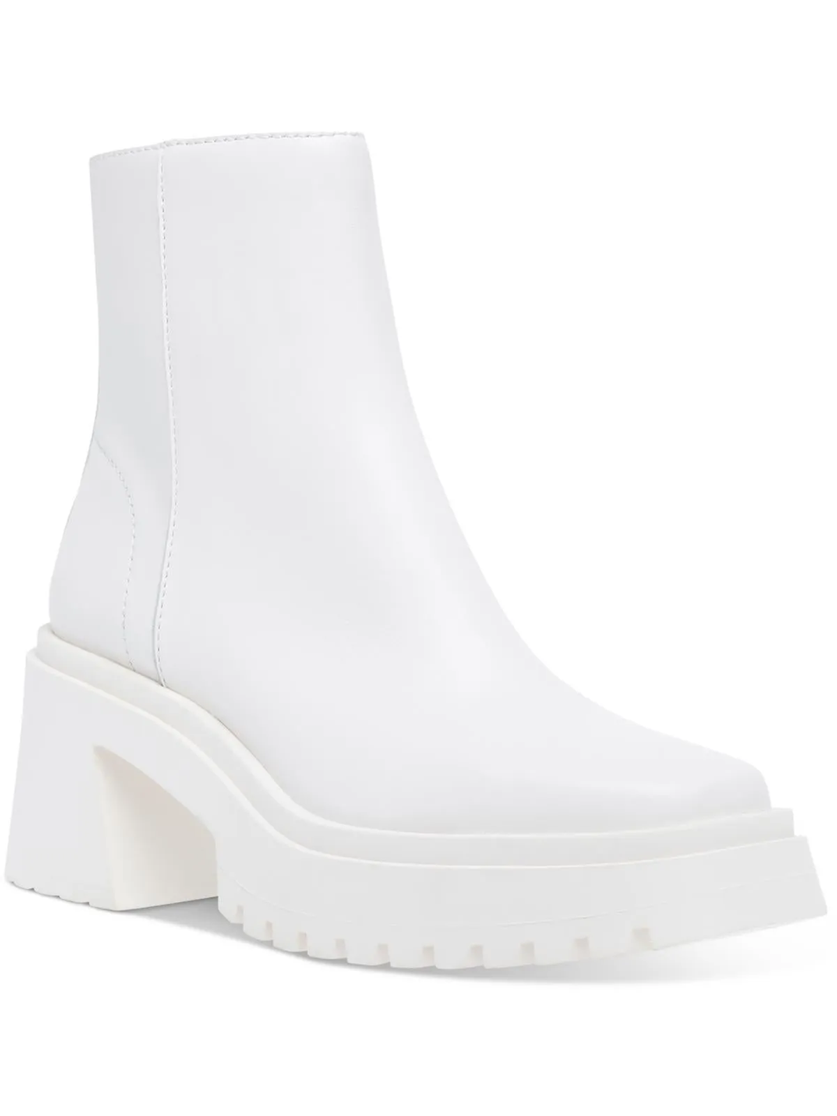 Reformation Fella Womens Leather Lug Sole Ankle Boots
