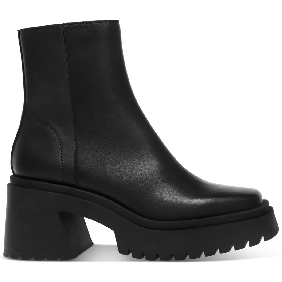 Reformation Fella Womens Leather Lug Sole Ankle Boots