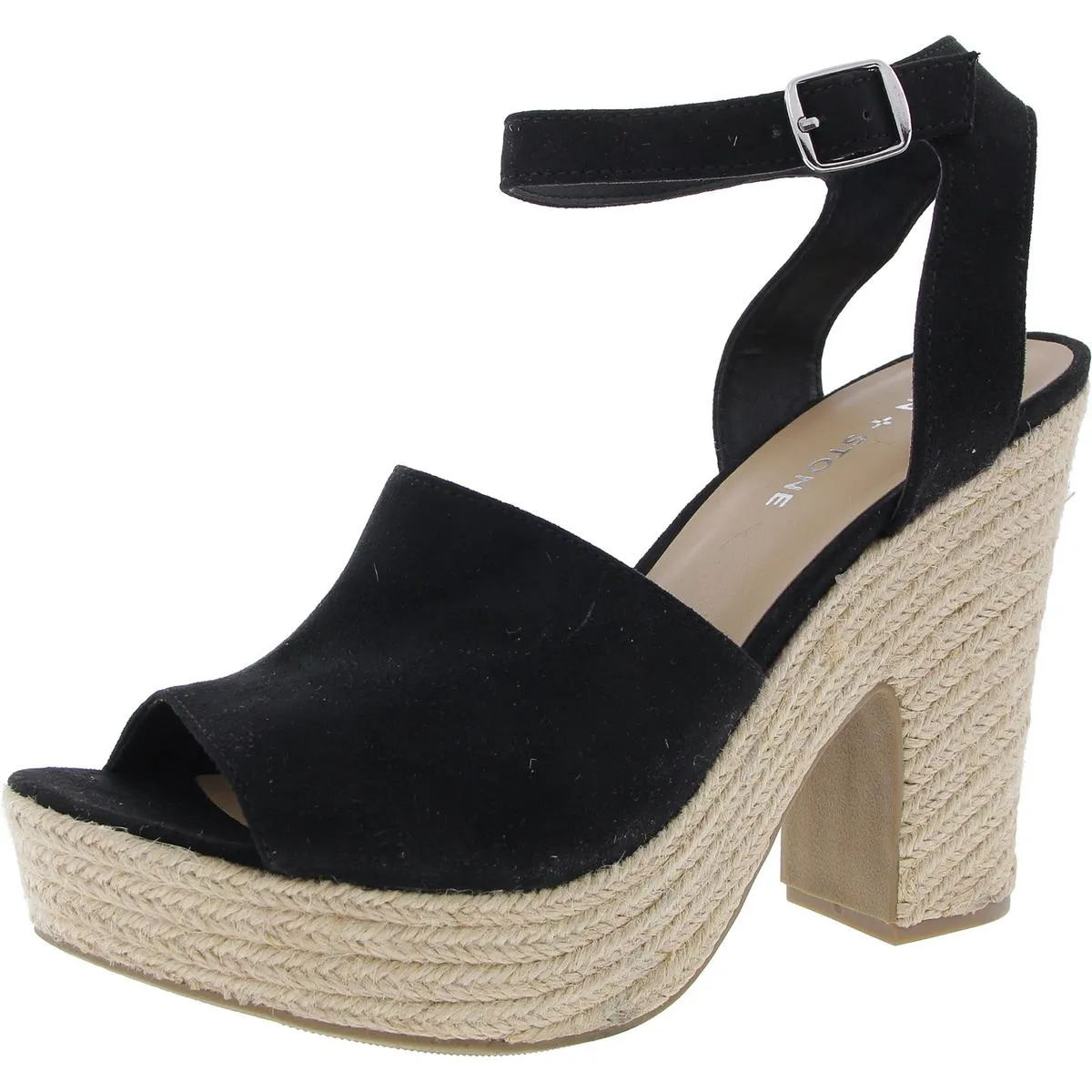 Reformation Fey Womens Microsuede Block Heel Platform Sandals