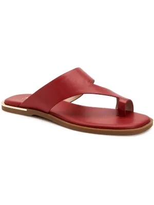 Reformation Freddee Womens Leather Toe-Ring Thong Sandals