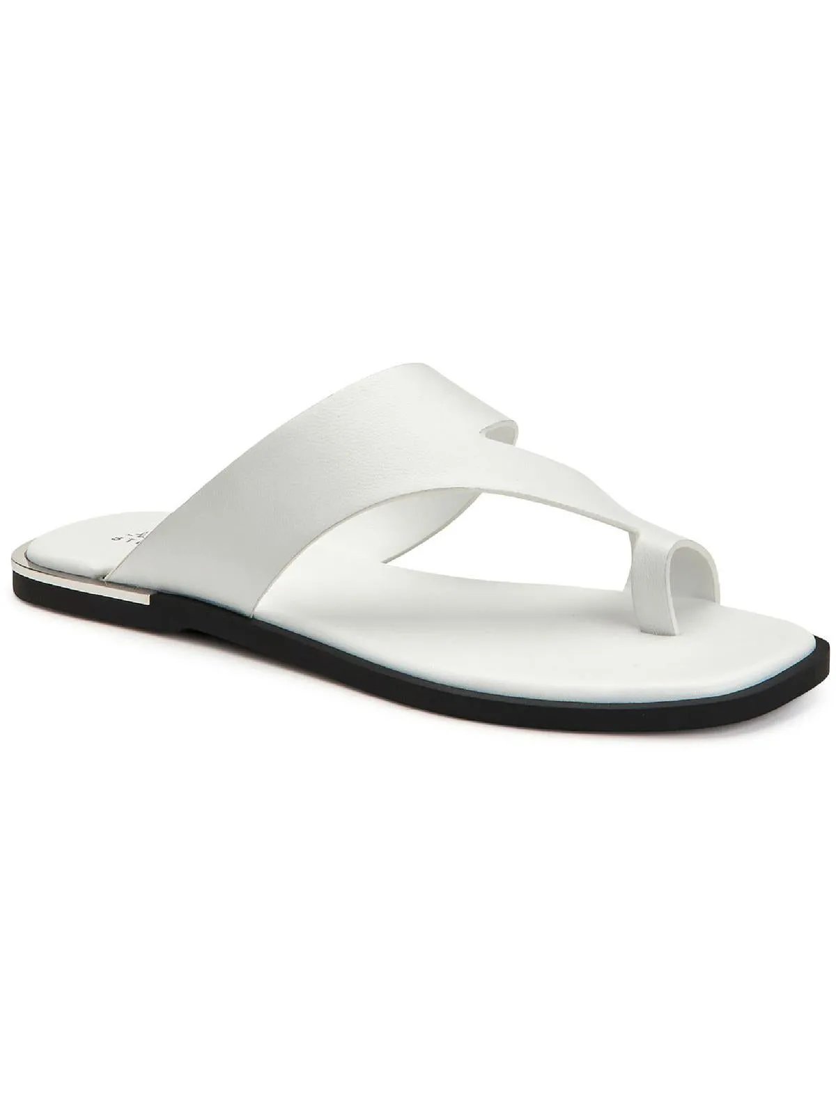 Reformation Freddee Womens Leather Toe-Ring Thong Sandals