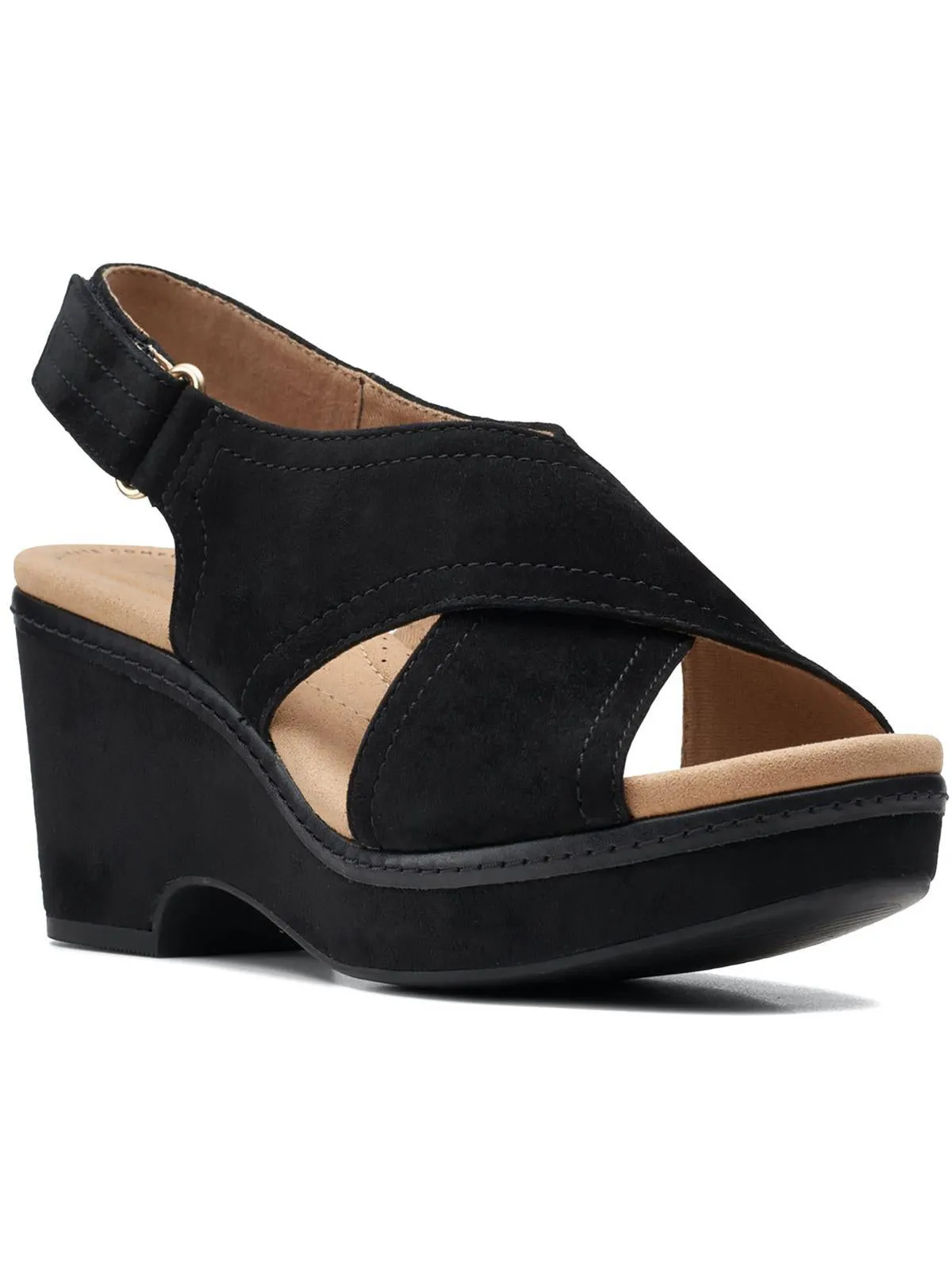 Reformation Giselle Cove Womens Suede Slingback Platform Sandals