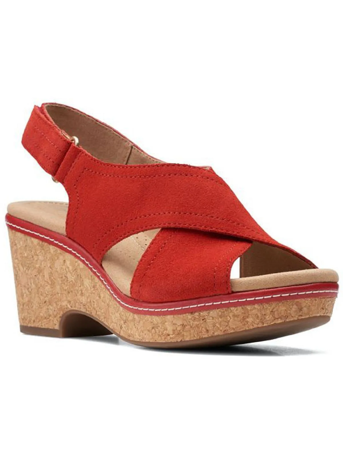 Reformation Giselle Cove Womens Suede Slingback Platform Sandals
