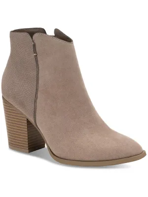 Reformation Graceyy Womens Microsuede Embossed Ankle Boots