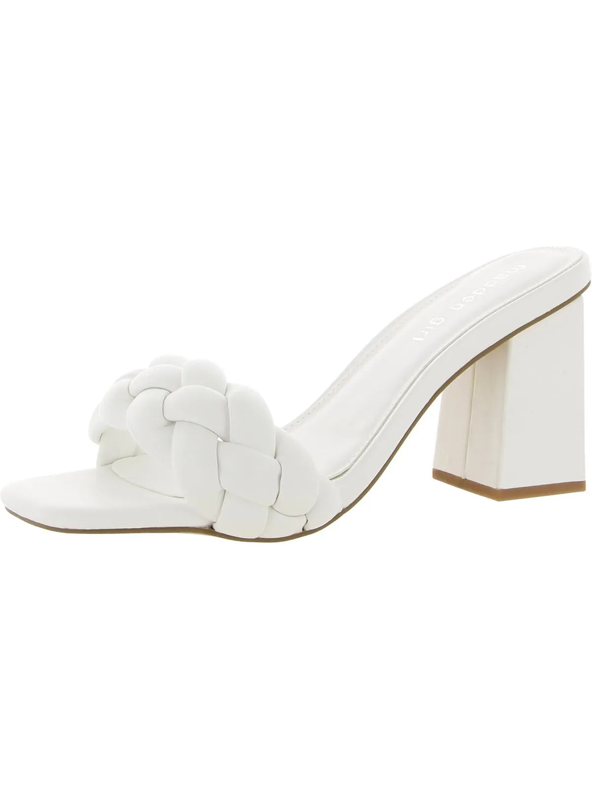 Reformation Gracy Womens Braided Padded Insole Slide Sandals