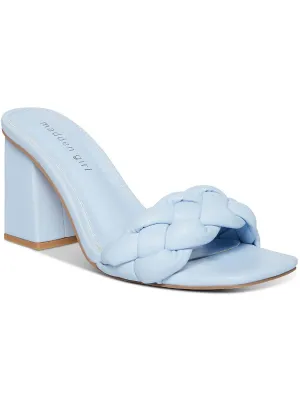 Reformation Gracy Womens Braided Padded Insole Slide Sandals
