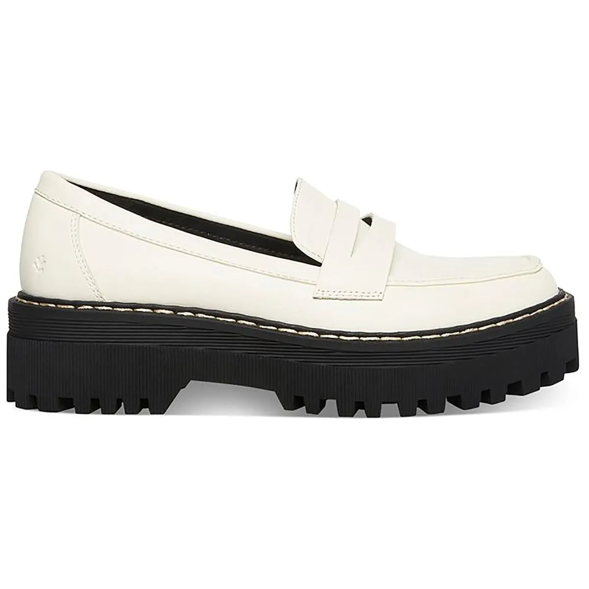 Reformation Haazel Womens Faux Leather Platform Loafers