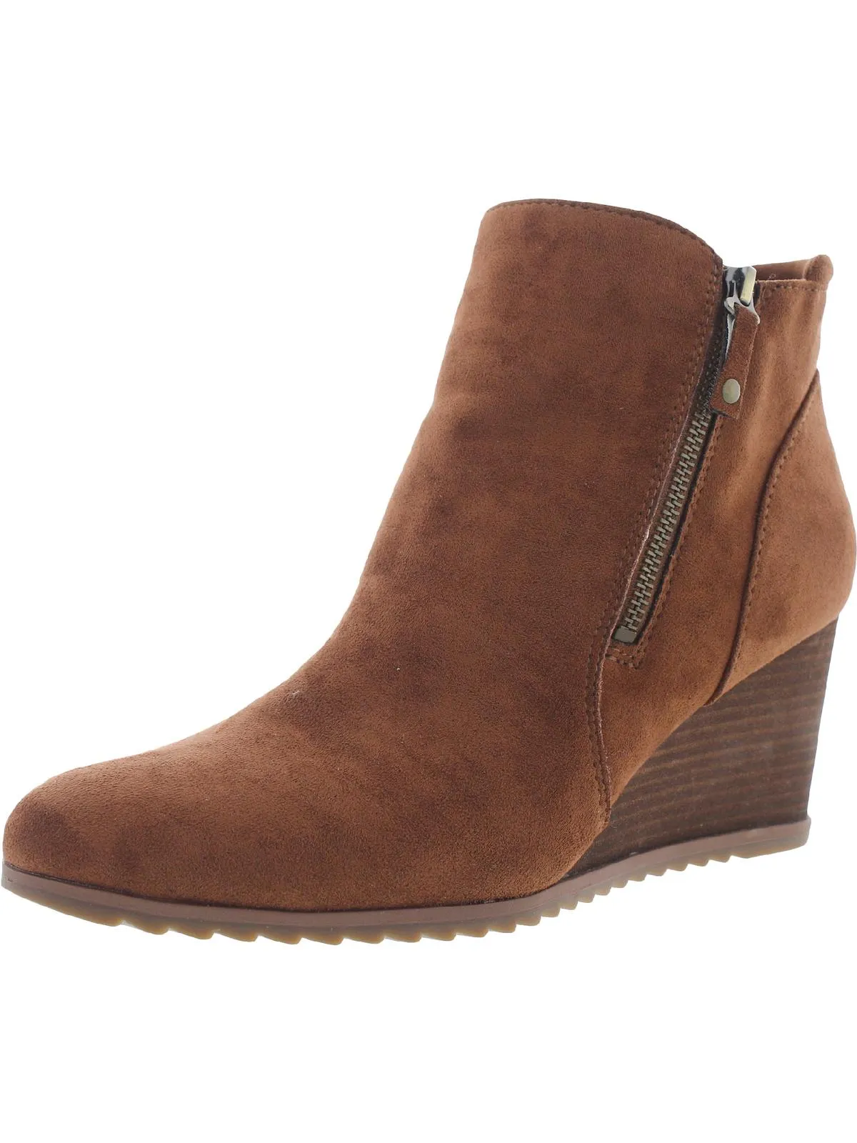 Reformation Haley Womens Zipper Ankle Wedge Boots
