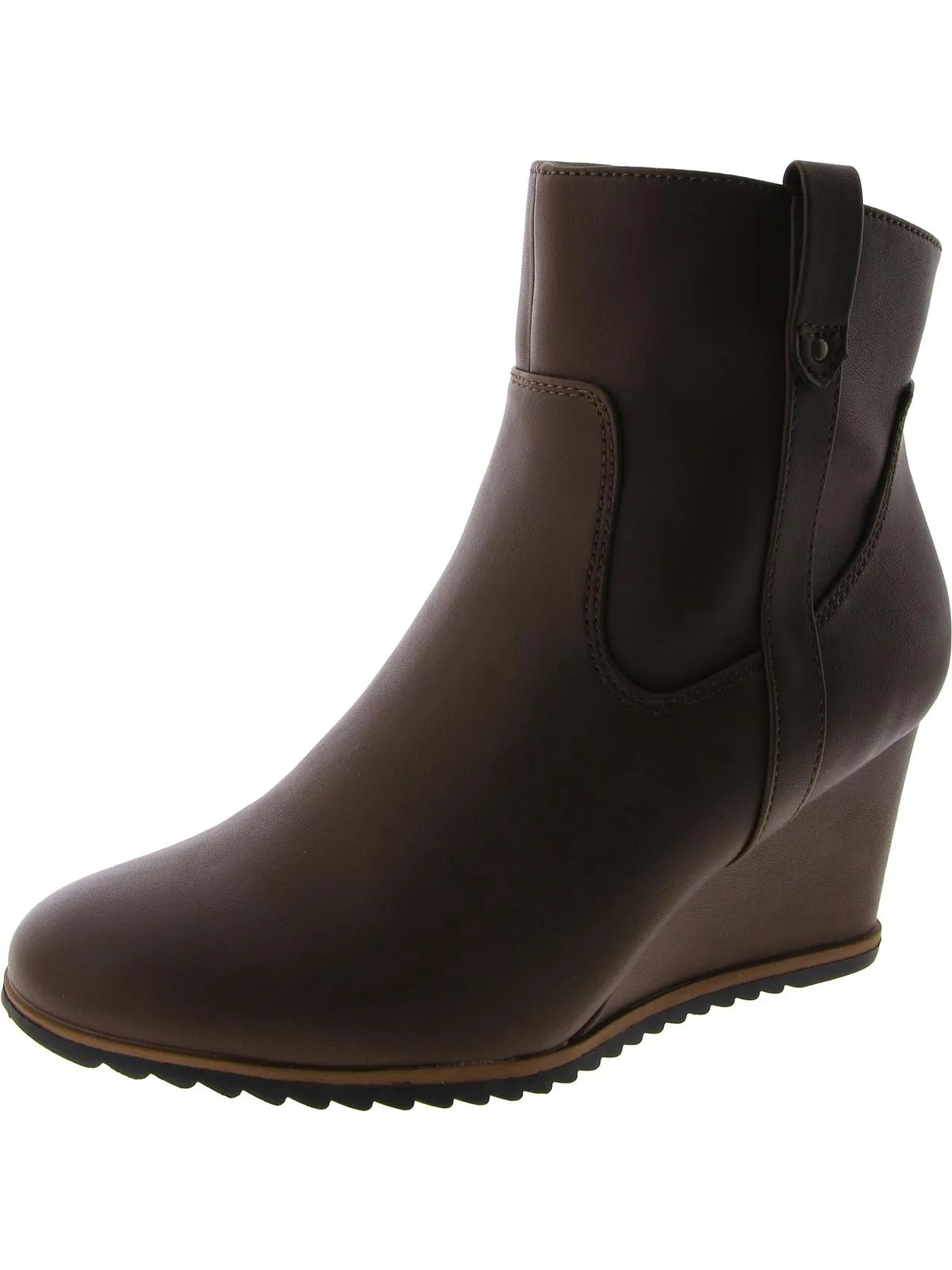 Reformation Haley Womens Zipper Ankle Wedge Boots