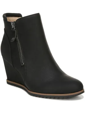Reformation Haley Womens Zipper Ankle Wedge Boots