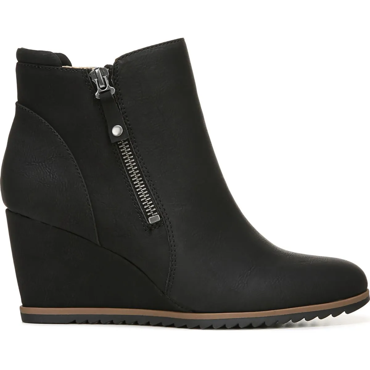 Reformation Haley Womens Zipper Ankle Wedge Boots
