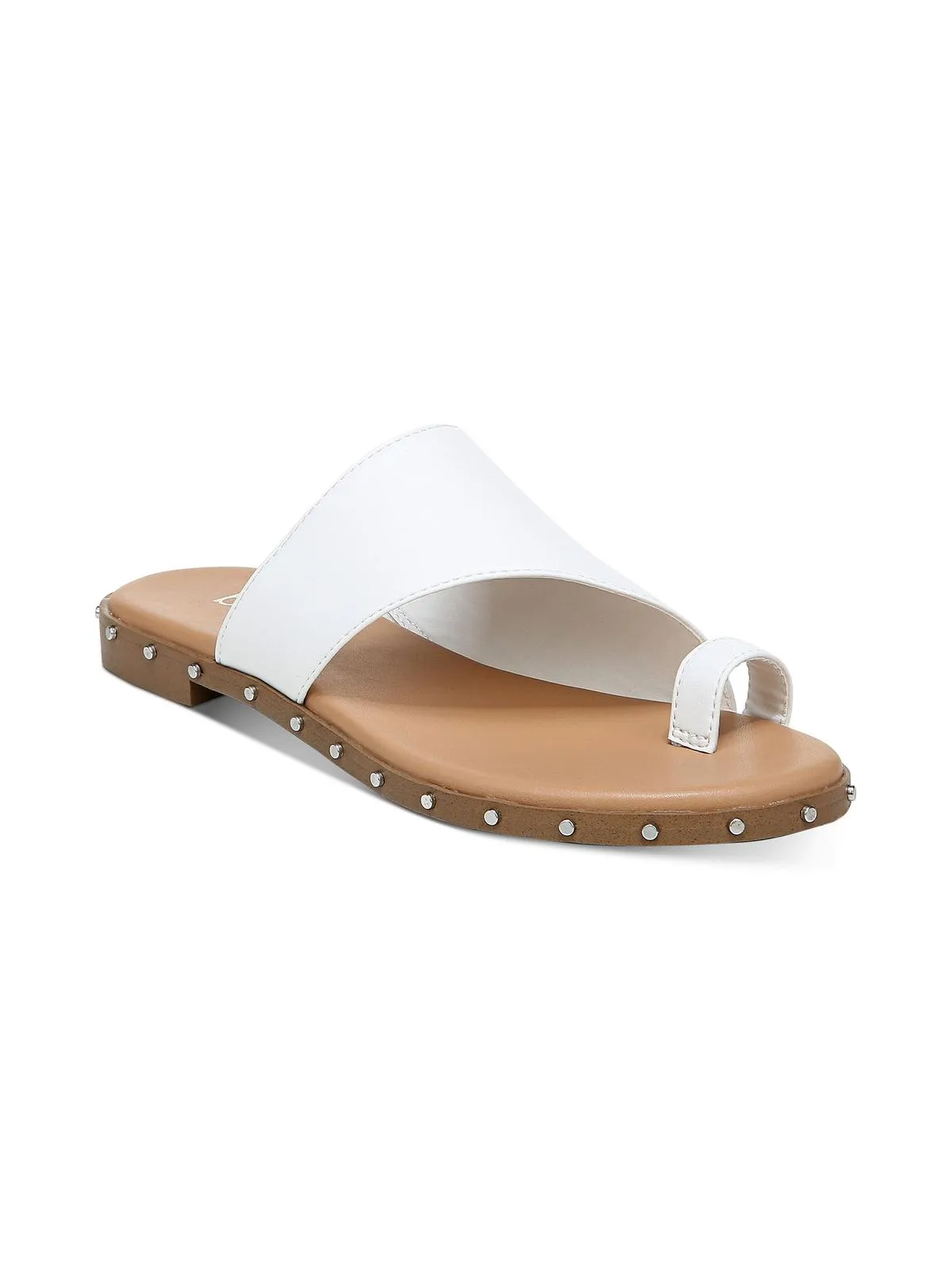 Reformation Hattiep Womens Toe Loop Asymetric Slide Sandals