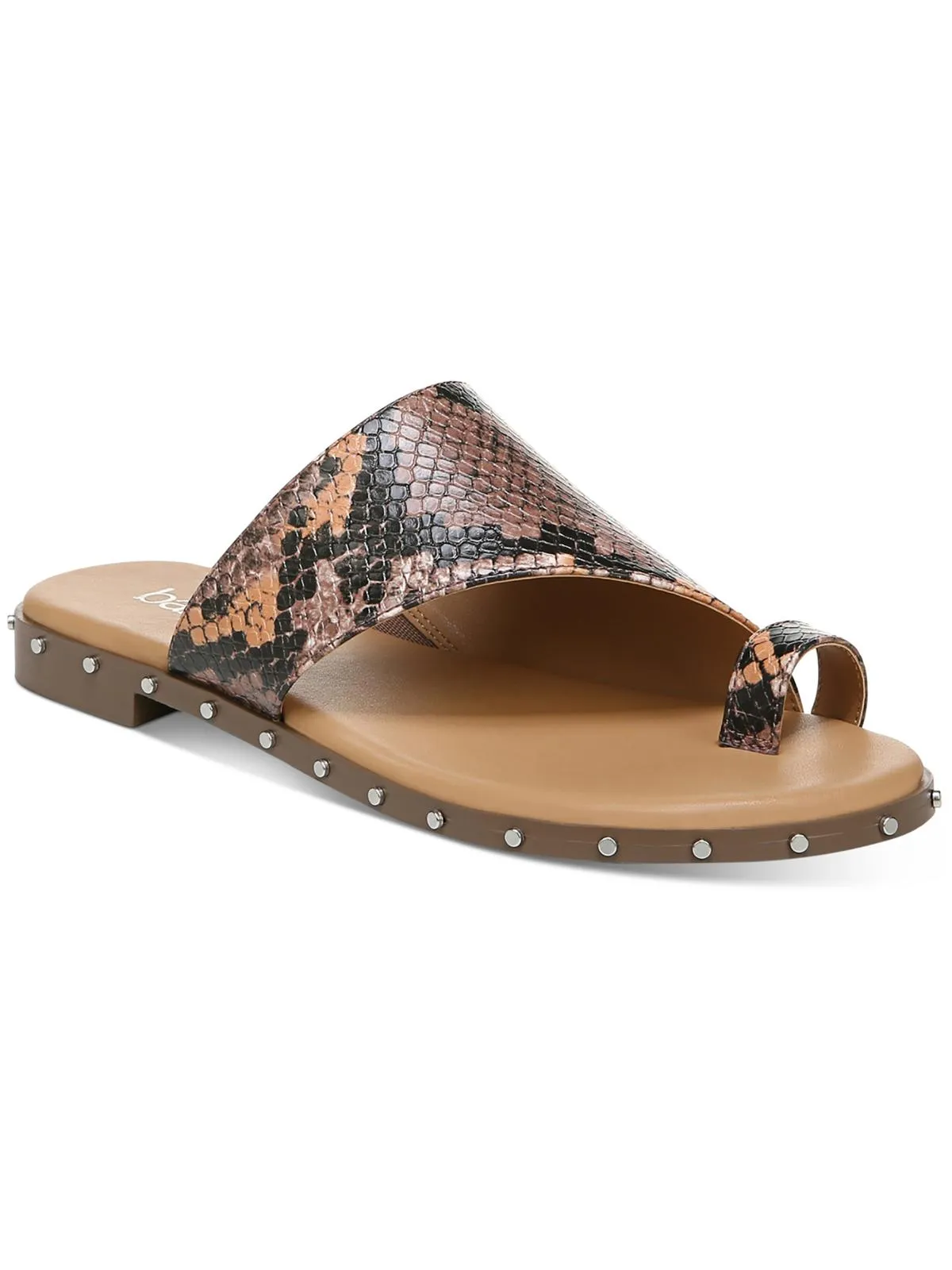 Reformation Hattiep Womens Toe Loop Asymetric Slide Sandals