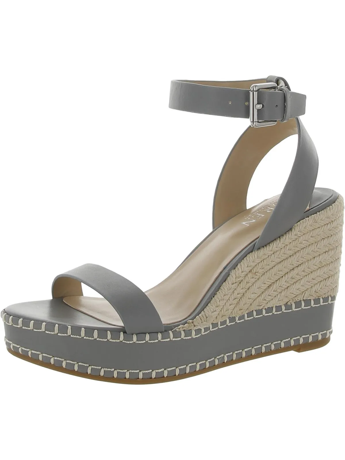 Reformation Hilarie Womens Leather Wedge Slingback Sandals