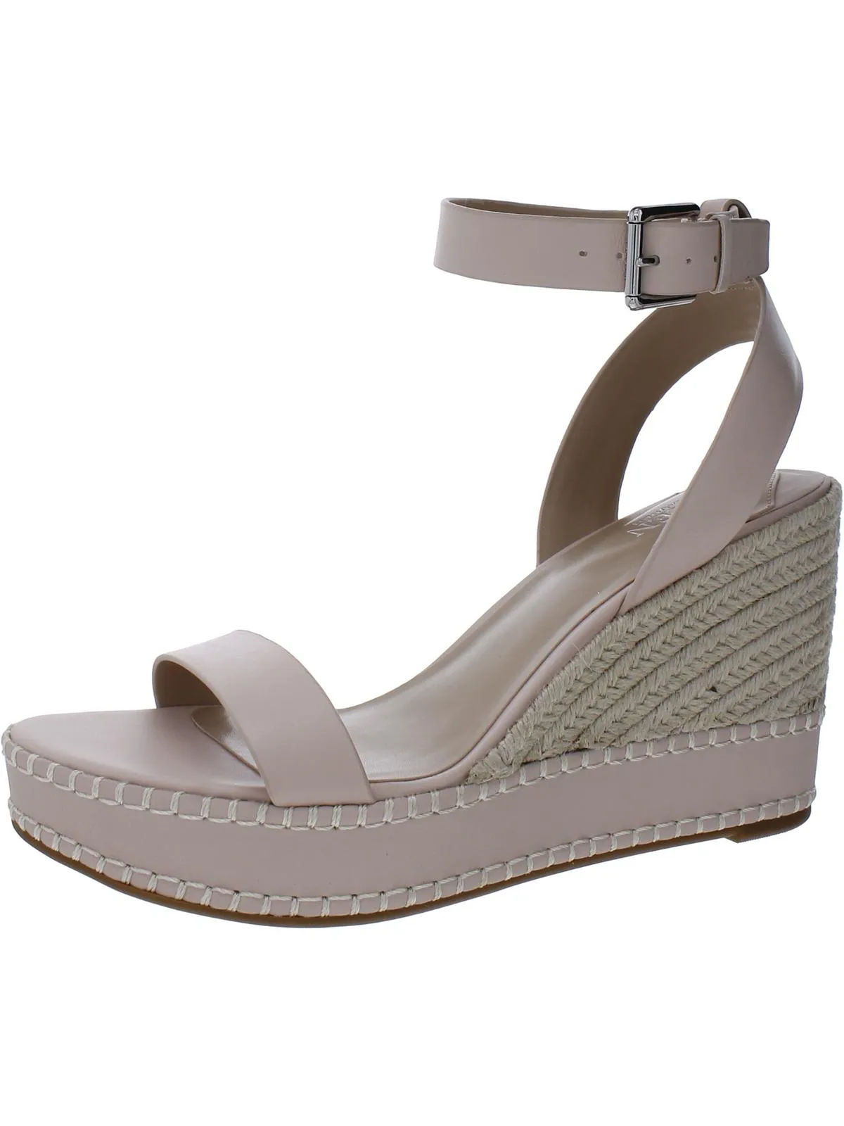 Reformation Hilarie Womens Leather Wedge Slingback Sandals