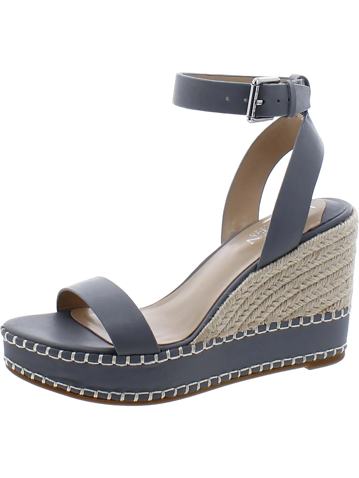 Reformation Hilarie Womens Leather Wedge Slingback Sandals