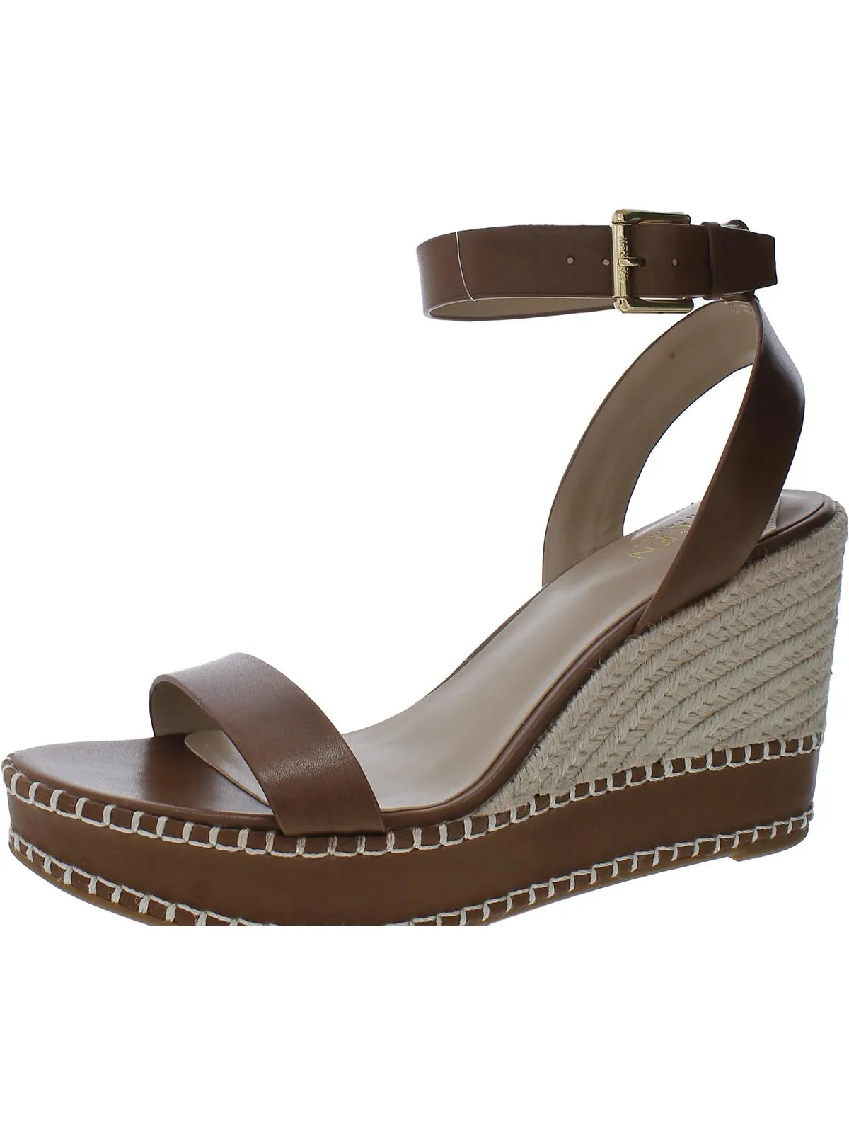 Reformation Hilarie Womens Leather Wedge Slingback Sandals