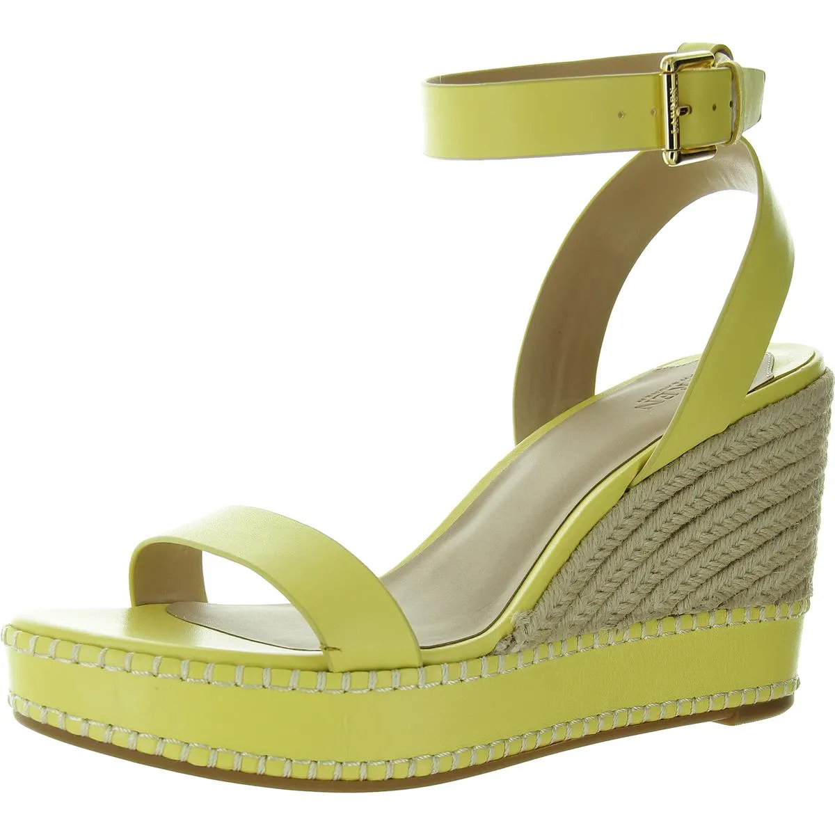 Reformation Hilarie Womens Leather Wedge Slingback Sandals