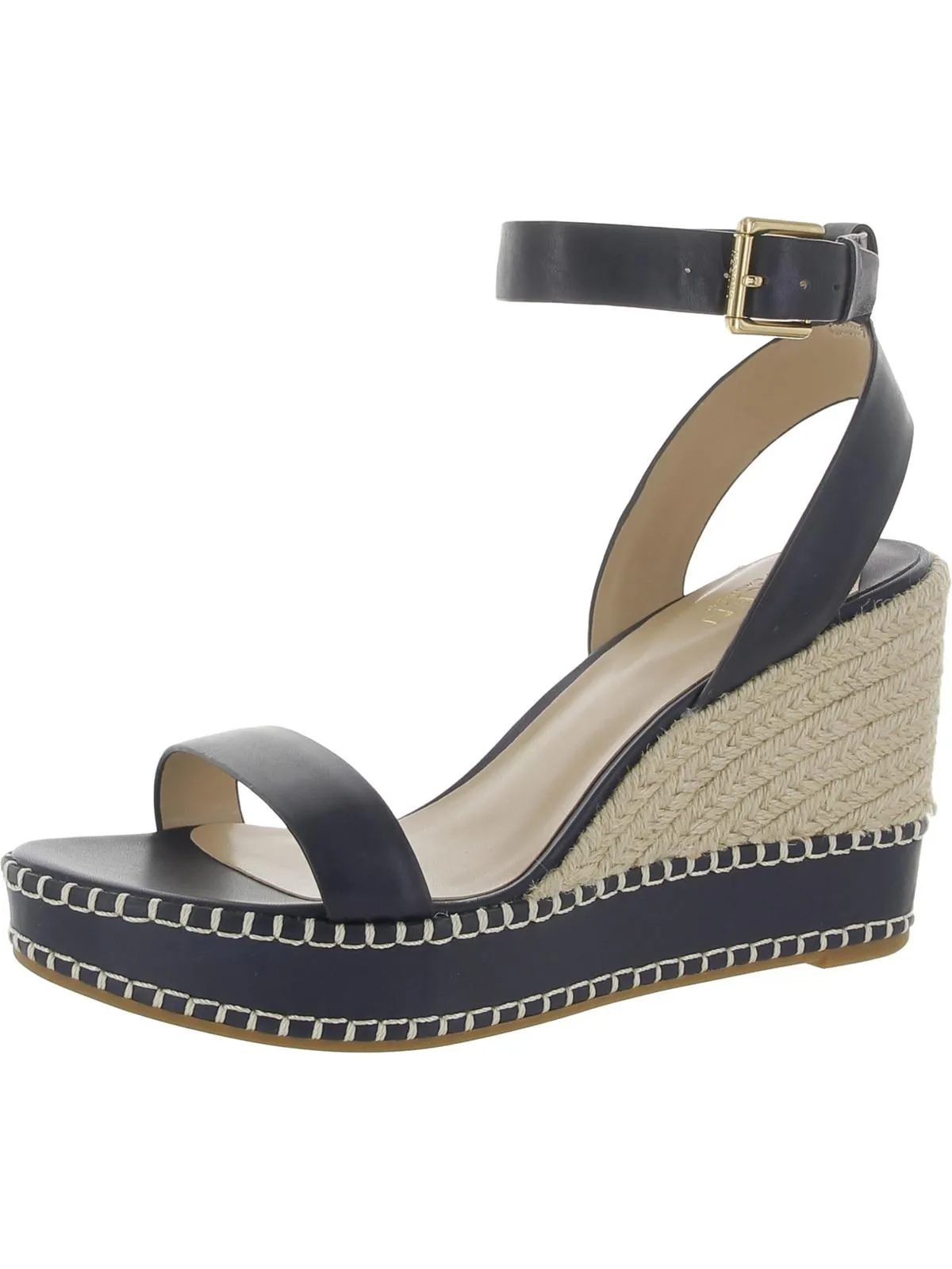 Reformation Hilarie Womens Leather Wedge Slingback Sandals