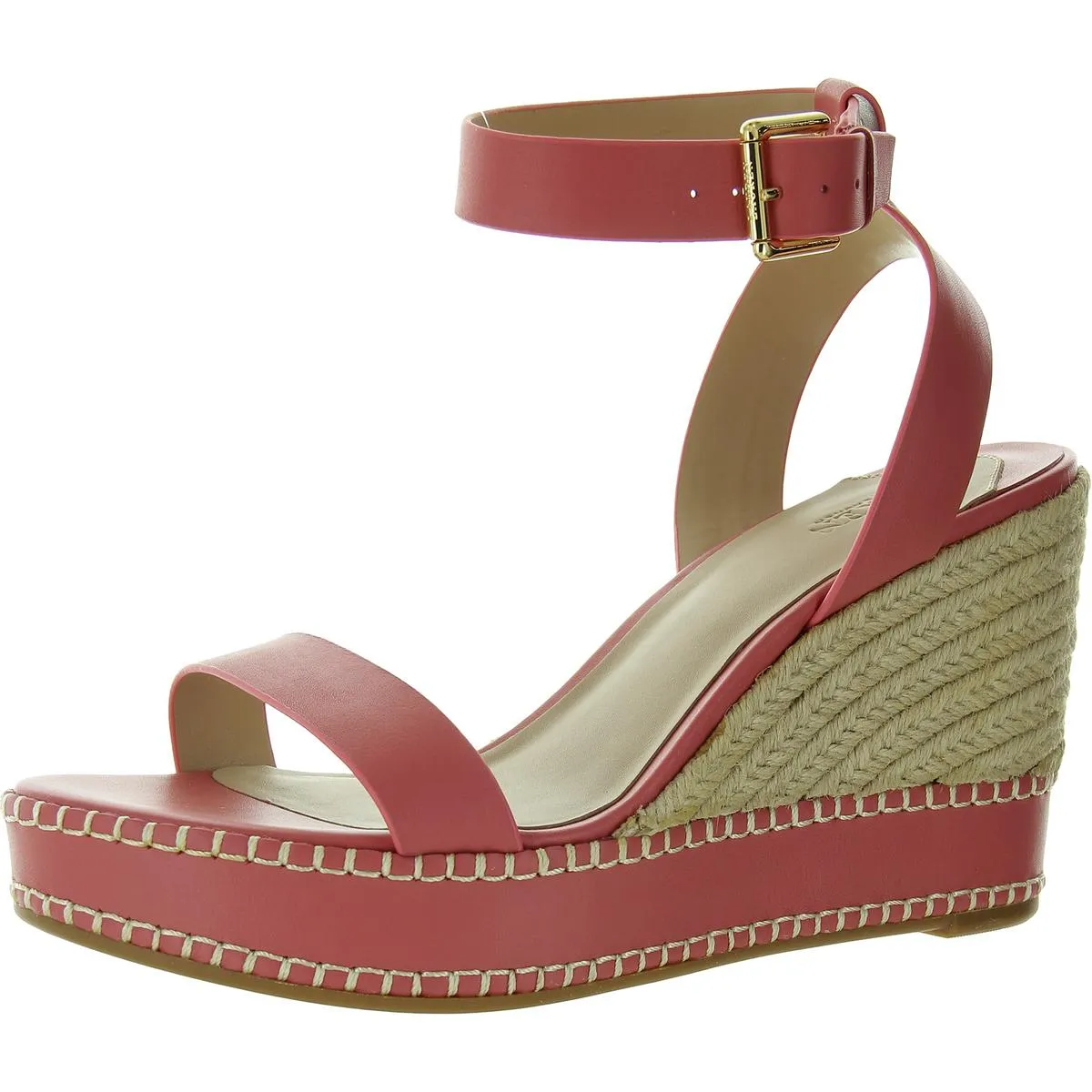 Reformation Hilarie Womens Leather Wedge Slingback Sandals