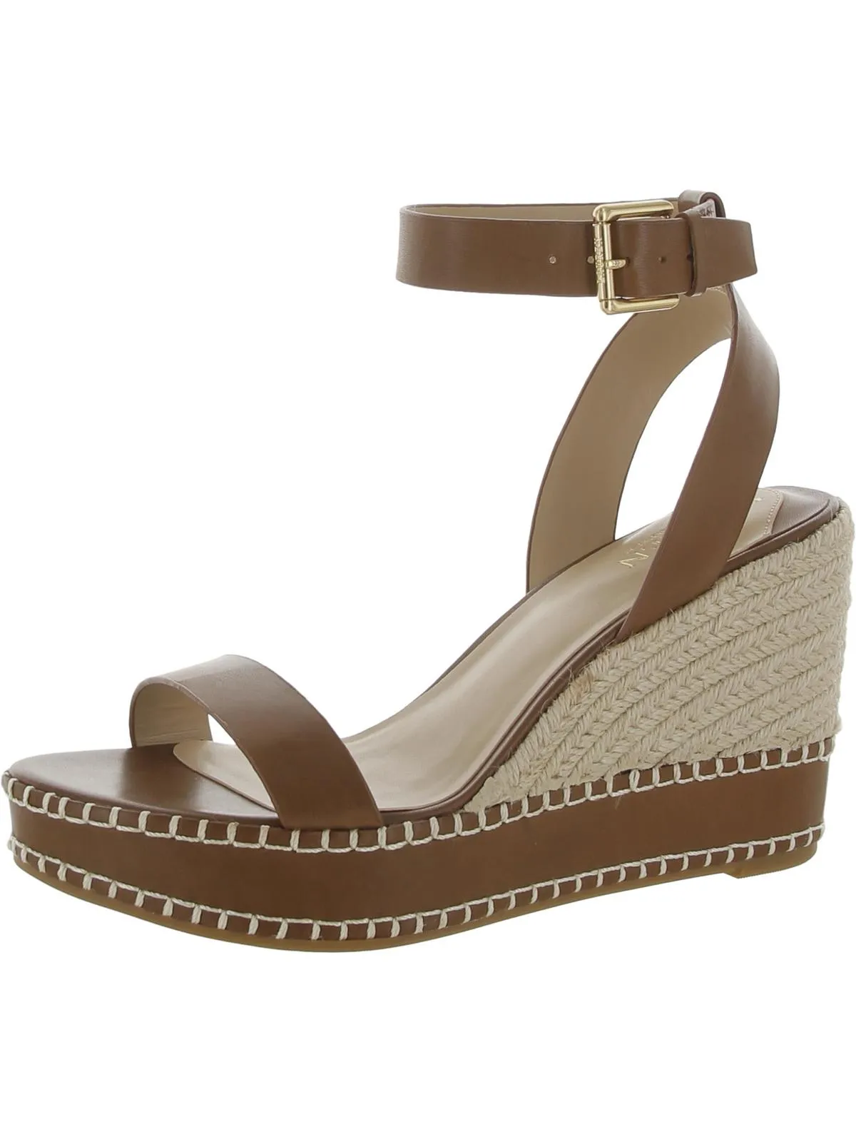 Reformation Hilarie Womens Leather Wedge Slingback Sandals