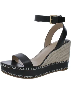 Reformation Hilarie Womens Leather Wedge Slingback Sandals