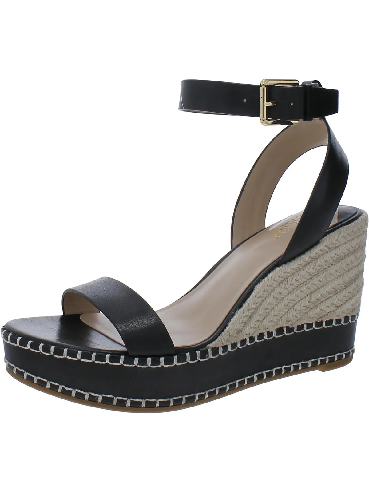 Reformation Hilarie Womens Leather Wedge Slingback Sandals