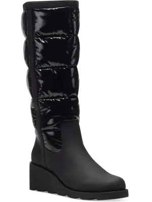 Reformation Hiliah Womens Patent Puffy Knee-High Boots