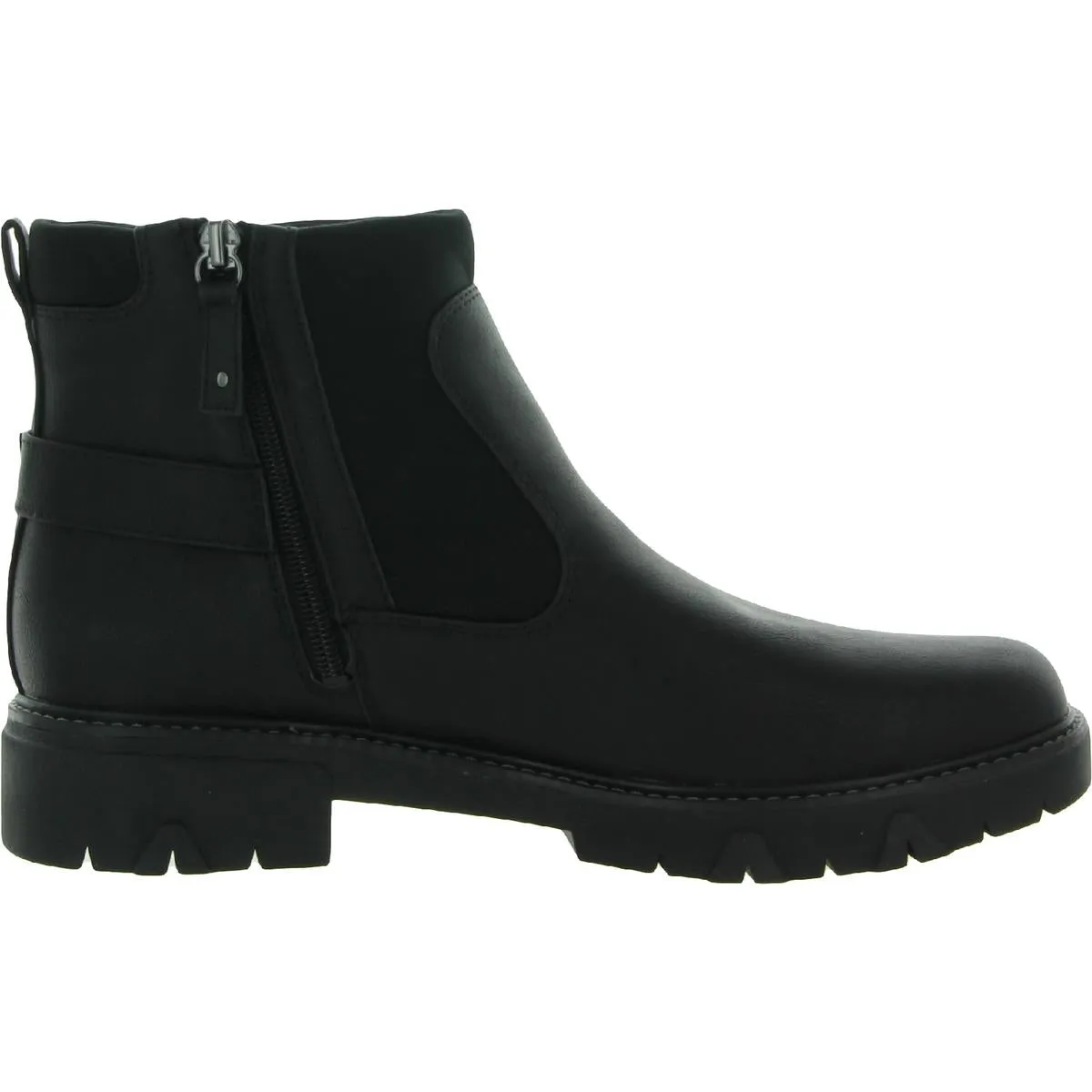 Reformation Hitch Womens Faux Leather Block Heel Chelsea Boots