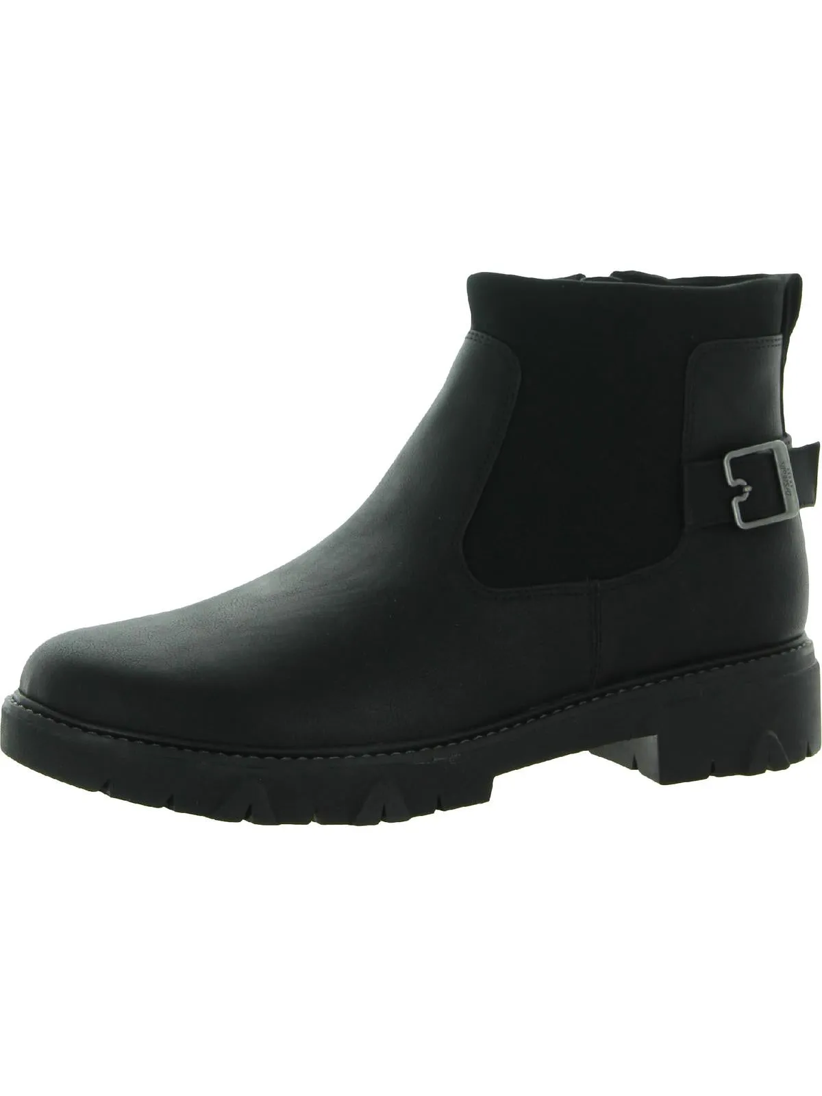 Reformation Hitch Womens Faux Leather Block Heel Chelsea Boots