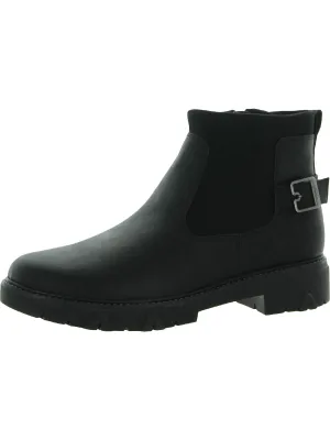 Reformation Hitch Womens Faux Leather Block Heel Chelsea Boots