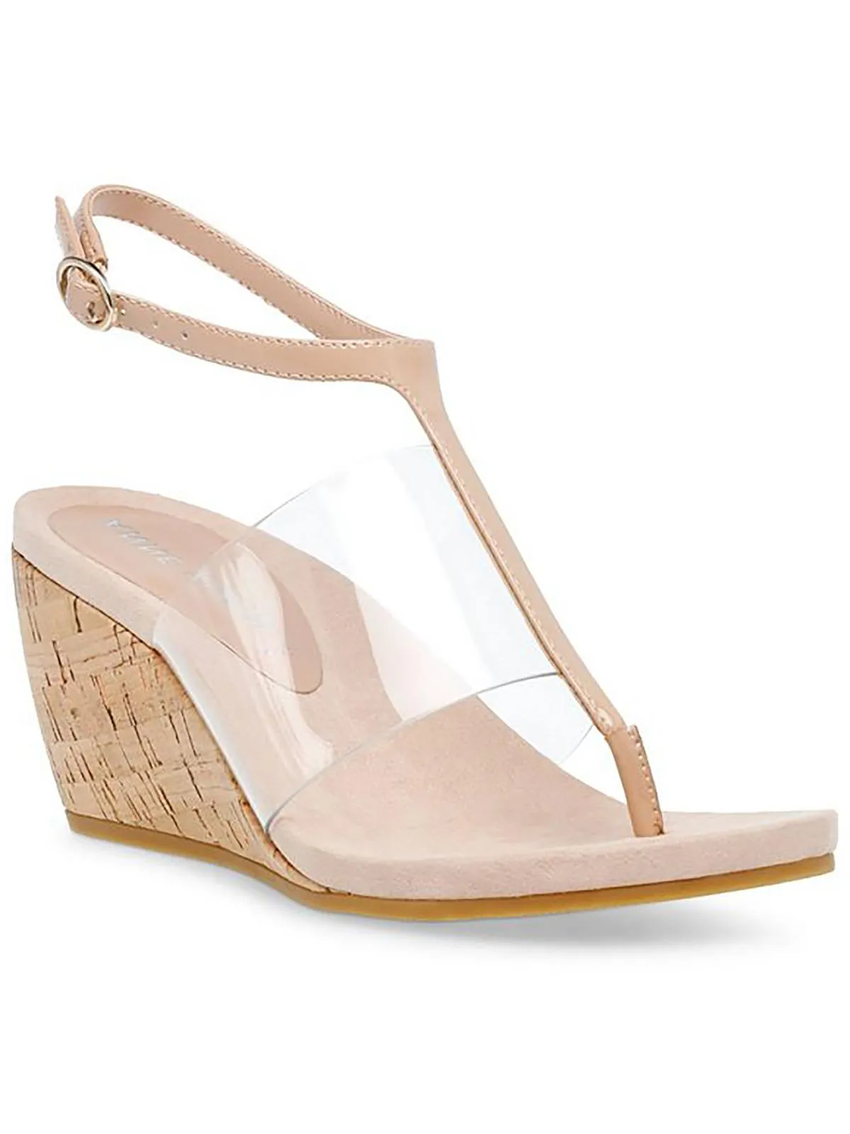 Reformation Ikari Womens Patent Flip-Flop Wedge Sandals