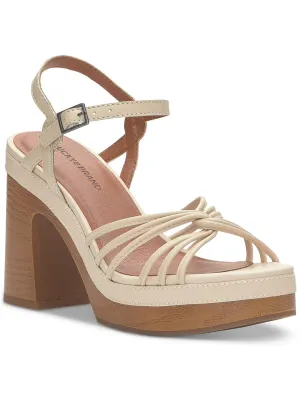 Reformation Ismene Womens Leather Buckle Platform Sandals