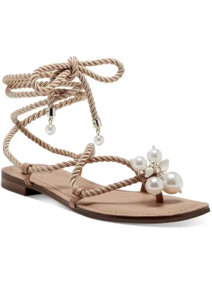 Reformation Jerzi Womens Rope Embellished Flat Sandals