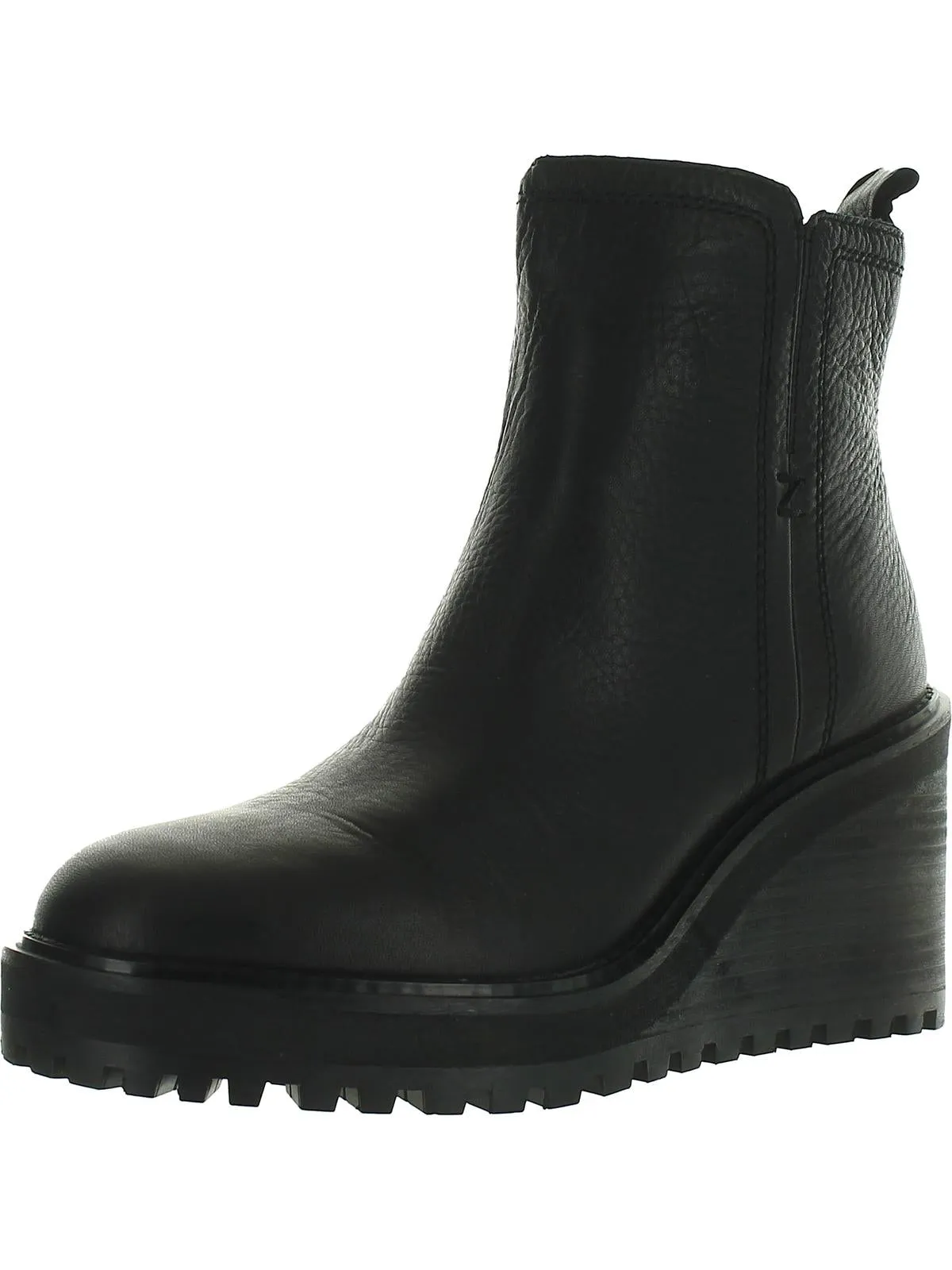Reformation Julie Womens Lugged Sole Mid-calf Wedge Boots