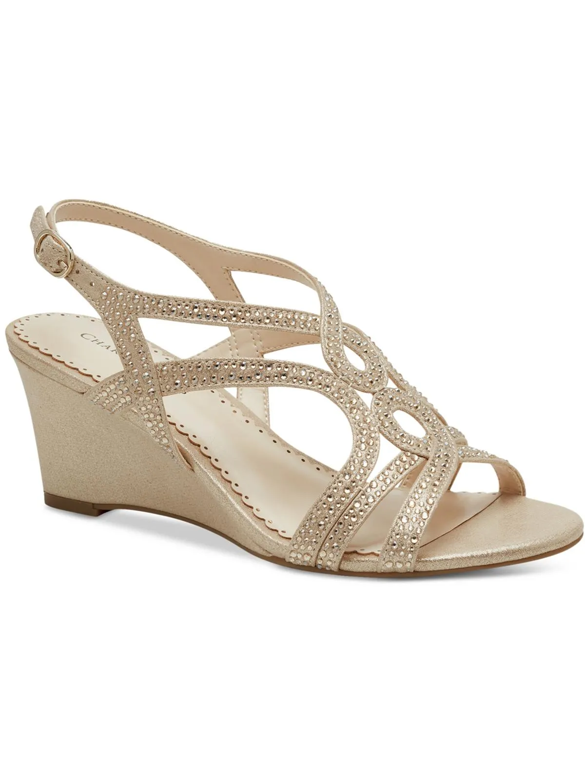 Reformation Kelsah Womens Metallic Embellished Wedges