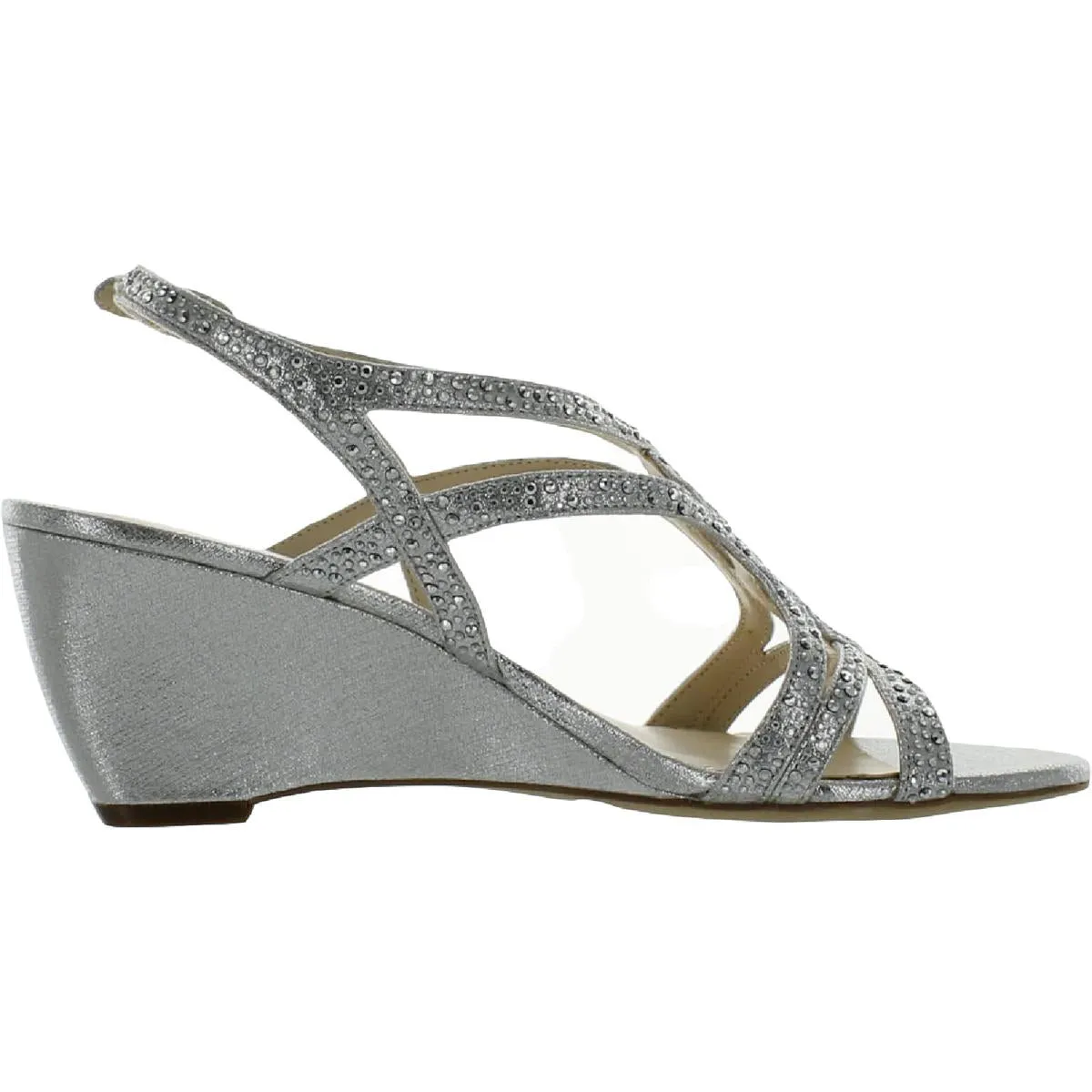 Reformation Kelsah Womens Metallic Embellished Wedges